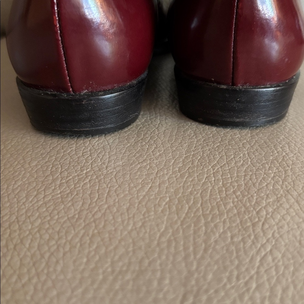 Vintage Bally burgundy and black riding style boots. Size 37 1/2. Made in Italy - Picture 5 of 9